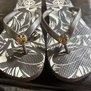 Tory Burch Brown Flip Flops.  Worn twice. 6.5